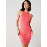 Everyday Ribbed Racer Mini Dress - Pink