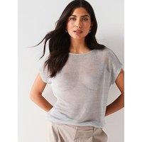 V By Very Shimmer Metallic Top