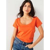 Everyday The Essential Scoop Neck T-Shirt - Orange