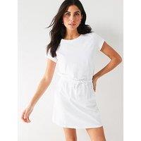 Everyday Channel Waist Mini Dress - White