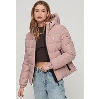 Superdry Hooded Spirit Sports Puffer Jacket - Pink
