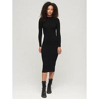 Superdry Backless Bodycon Midi Dress - Black