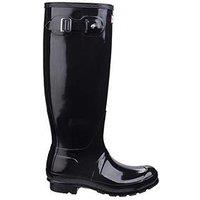 Hunter Original Tall Gloss Knee High Boots - Black