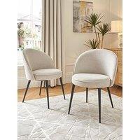 Very Home Carina Pair Of Dining Chairs - Natural