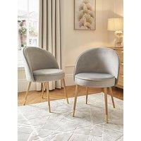 Very Home Carina Pair Of Dining Chairs - Grey