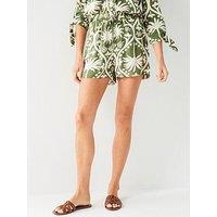 V By Very Co-Ord Palm Print Shorts