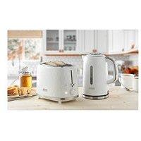 Daewoo 2 Pc Hive Bundle - 1.7L Kettle & 2 Slice Toaster - White