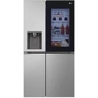 Lg Instaview Gsgv81Pyll Side-By-Side American Fridge Freezer With Non-Plumbed Water & Ice Dispen