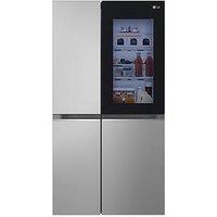 Lg Instaview Gsvv80Pyll Side-By-Side 60/40 American Fridge Freezer - Prime Silver - 655L - E Rated