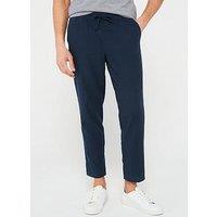 Jack & Jones Jack & Jones Linen Blend Tapered Fit Trousers - Navy