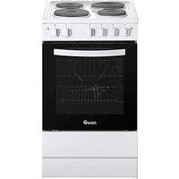 Swan Sx16710W 50Cm Wide Electric Solid Plate Cooker - White