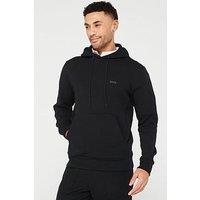 Boss Soody Tonal Left Chest Logo Overhead Hoodie- Black