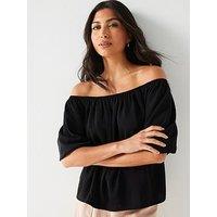 Everyday Bardot Top - Black