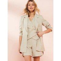 V By Very Horn Button Linen Blazer