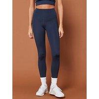 Girlfriend Collective Women'S Training Long Compressive High-Rise Leggings - Navy