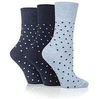 Heat Holders 3 Pair Ladies Gentle Grip Socks - Digital Dots Dots - Multi
