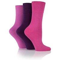 Heat Holders 3 Pair Ladies Iomi Footnurse Gentle Grip Diabetic Socks - Multi