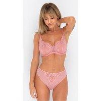 Ivory Rose Sweetheart Lace Balconette In Dusty Pink
