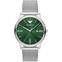 Emporio Armani Three-Hand Date Stainless Steel Mesh Watch