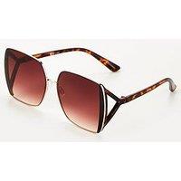 V By Very Ladies Temple Detail Sunglasses