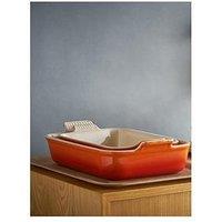 Le Creuset Heritage Stoneware 32 Cm Large Rectangular Dish In Volcanic