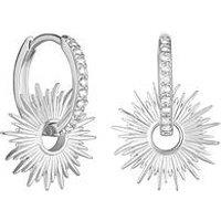 Simply Silver Sterling Silver 925 Starburst Charm Earrings