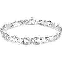 Simply Silver Sterling Silver 925 Infinity Kiss Bracelet