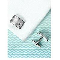 Treat Republic Personalised Brushed Silver Cufflinks With Crystal