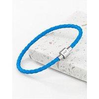 Treat Republic Personalised Men'S Infinity Woven Leather Bracelet - Blue