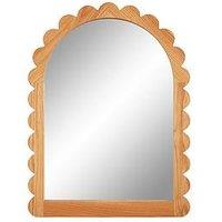 Very Home Scalloped Wooden Mirror 60X80Cm
