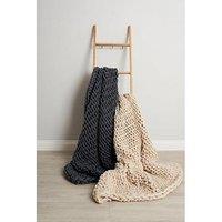 Very Home Chunky Knit Cable Throw
