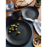 Very Home Pierre 12-Piece Dinner Set - Charcoal