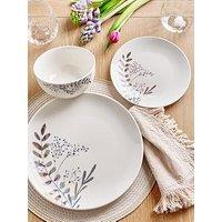 Very Home Dried Flowers 12-Piece Dinner Set
