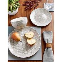 Very Home Geo 12-Piece Dinner Set In Grey