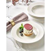Very Home Arles Hammered Set Of 4 Pasta Bowls In Cream
