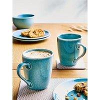 Very Home Blue Rennes Reactive Glaze Set Of 4 Mugs