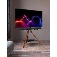 Avf Hoxton Tripod Tv Stand With Soundbar Mounting Kit, For Tvs 32-70" - Dark Wood
