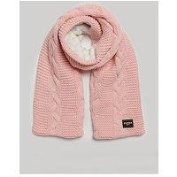Superdry Cable Knit Scarf - Pink