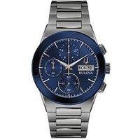 Bulova Millennia Blue Dial Stainless Steel Mens Watch