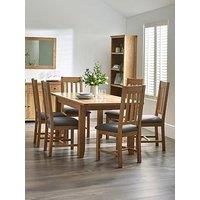 Julian Bowen Mallory Solid Oak/Oak Veneers 180 Cm Extending Dining Table