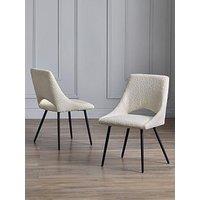 Julian Bowen Iris Set Of 2 Boucle Dining Chairs