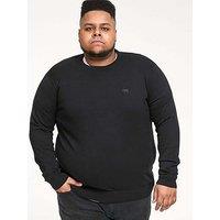 D555 Basic Black Crew Neck Sweater