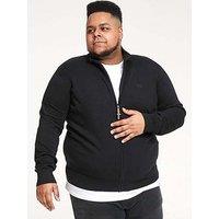 D555 Zip Through Knitted Sweater - Black