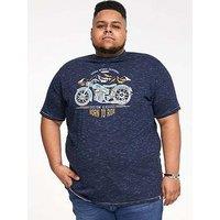 D555 Motorbike Print T-Shirt