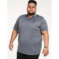 D555 Dry Wear Open Cuff Polo Shirt - Grey
