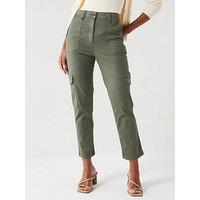 V By Very Straight Leg Cargo Trouser - Khaki