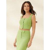 Michelle Keegan Formal Co-Ord Waistcoat - Green