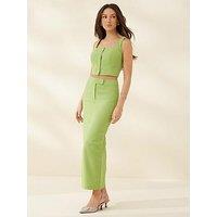 Michelle Keegan Formal Pencil Co-Ord Skirt - Green