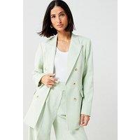 V By Very X Laura Byrnes Edge To Edge Tailored Blazer - Mint