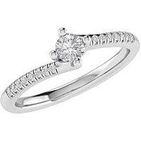 Love Diamond Bella 9Ct White Gold Lab Grown 0.33Ct G Vs Diamond Ring